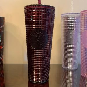 NEW Starbucks 2020 purple grid tumbler, 24oz